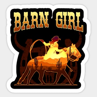 Barn Girl I Equestrian Pony Horse Fan Sticker